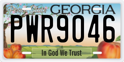 GA license plate PWR9046