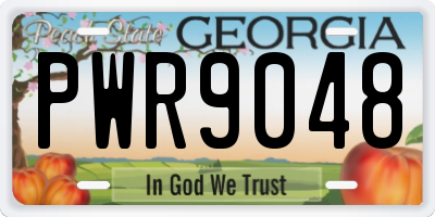GA license plate PWR9048
