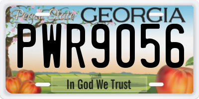GA license plate PWR9056