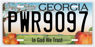 GA license plate PWR9097