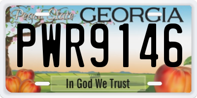 GA license plate PWR9146