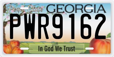 GA license plate PWR9162