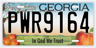 GA license plate PWR9164