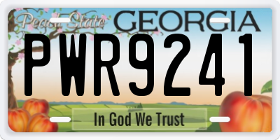 GA license plate PWR9241
