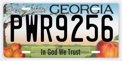 GA license plate PWR9256
