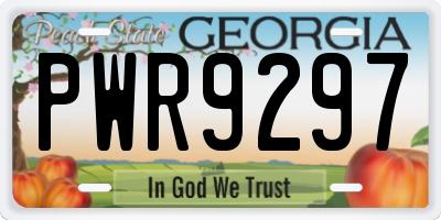GA license plate PWR9297