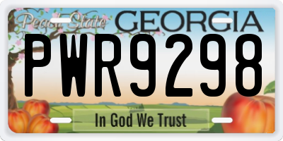 GA license plate PWR9298