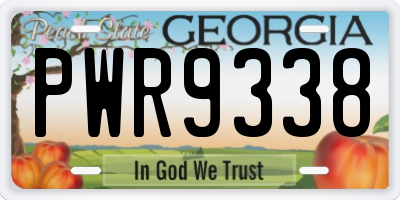GA license plate PWR9338