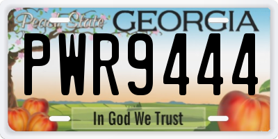 GA license plate PWR9444