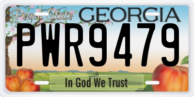 GA license plate PWR9479