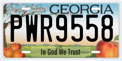 GA license plate PWR9558