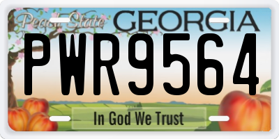 GA license plate PWR9564