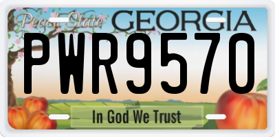 GA license plate PWR9570