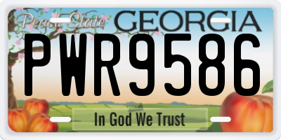 GA license plate PWR9586