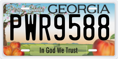 GA license plate PWR9588