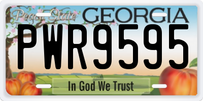 GA license plate PWR9595