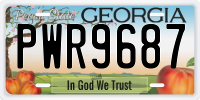 GA license plate PWR9687