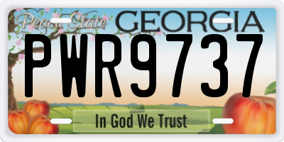 GA license plate PWR9737