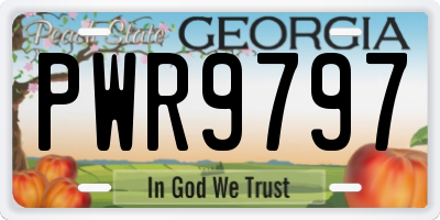 GA license plate PWR9797