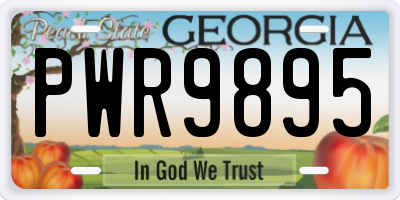 GA license plate PWR9895