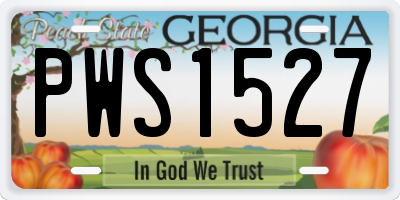 GA license plate PWS1527