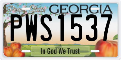 GA license plate PWS1537