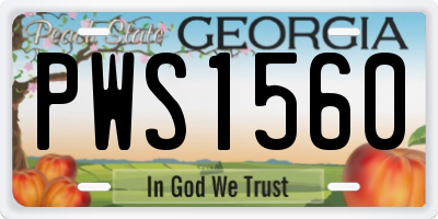 GA license plate PWS1560