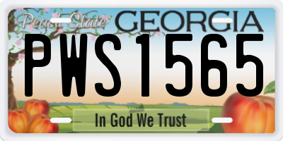 GA license plate PWS1565