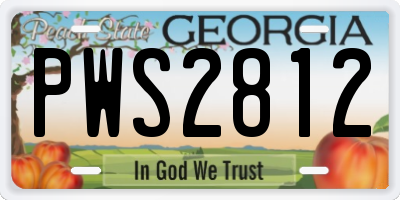 GA license plate PWS2812