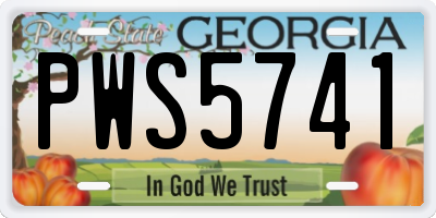 GA license plate PWS5741