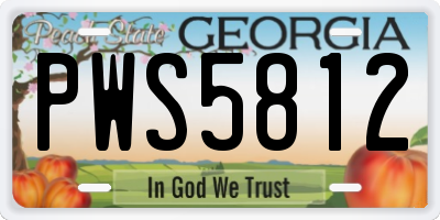 GA license plate PWS5812