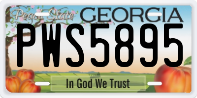 GA license plate PWS5895