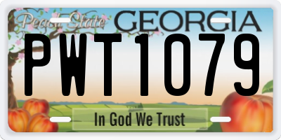 GA license plate PWT1079
