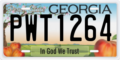 GA license plate PWT1264
