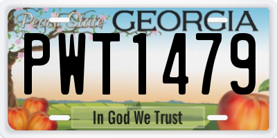 GA license plate PWT1479