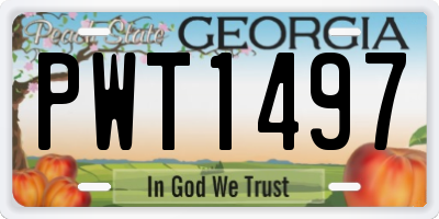 GA license plate PWT1497