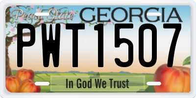 GA license plate PWT1507
