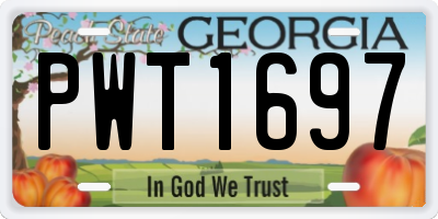 GA license plate PWT1697