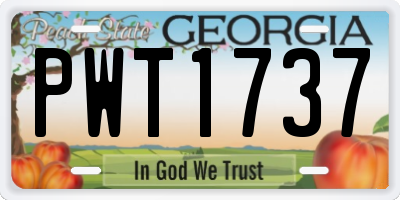 GA license plate PWT1737