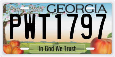 GA license plate PWT1797