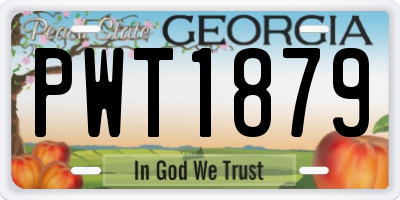GA license plate PWT1879