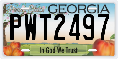 GA license plate PWT2497