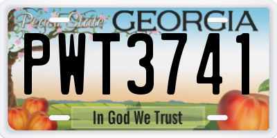 GA license plate PWT3741