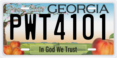 GA license plate PWT4101