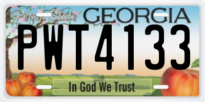 GA license plate PWT4133