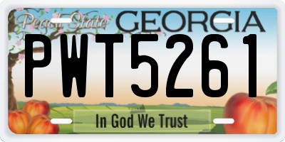 GA license plate PWT5261