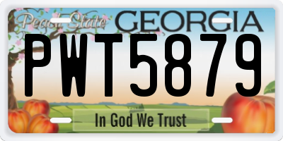 GA license plate PWT5879