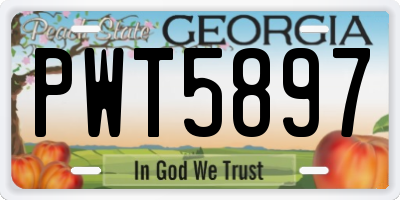 GA license plate PWT5897