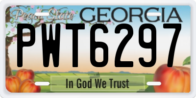 GA license plate PWT6297