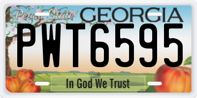GA license plate PWT6595